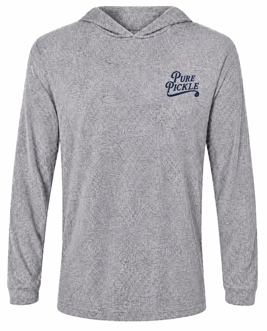 Pure Pickle Hooded Long Sleeve Tee – Navy Logo