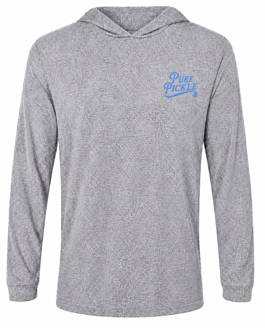 Pure Pickle Hooded Long Sleeve Tee – Carolina Blue Logo