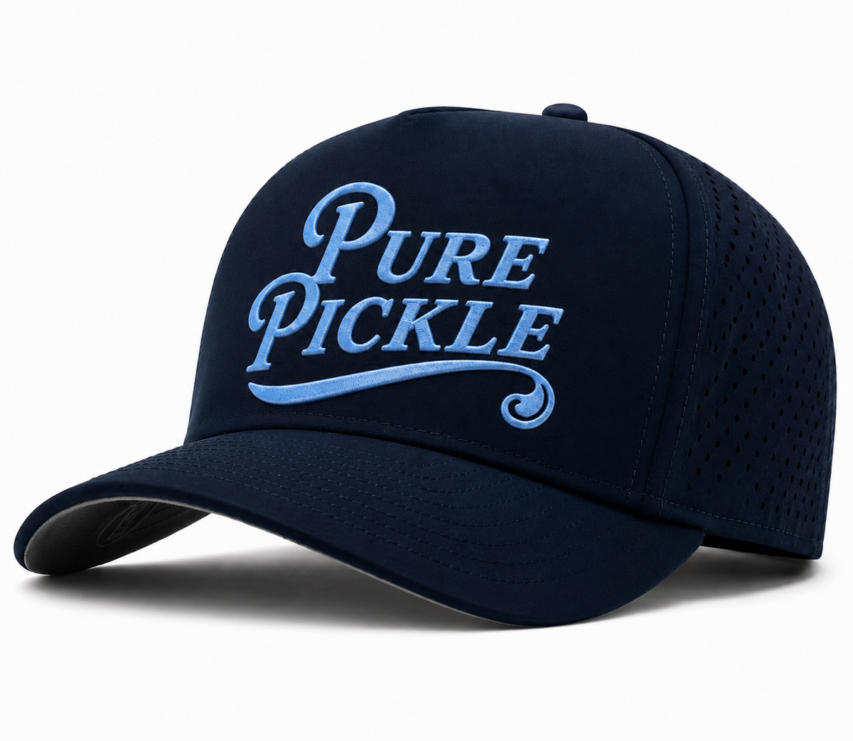 Pure Pickle Performance Hat - Navy with Carolina Blue embroidery