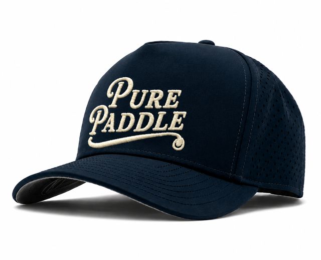 Pure Paddle Performance Hat in navy with cream embroidery