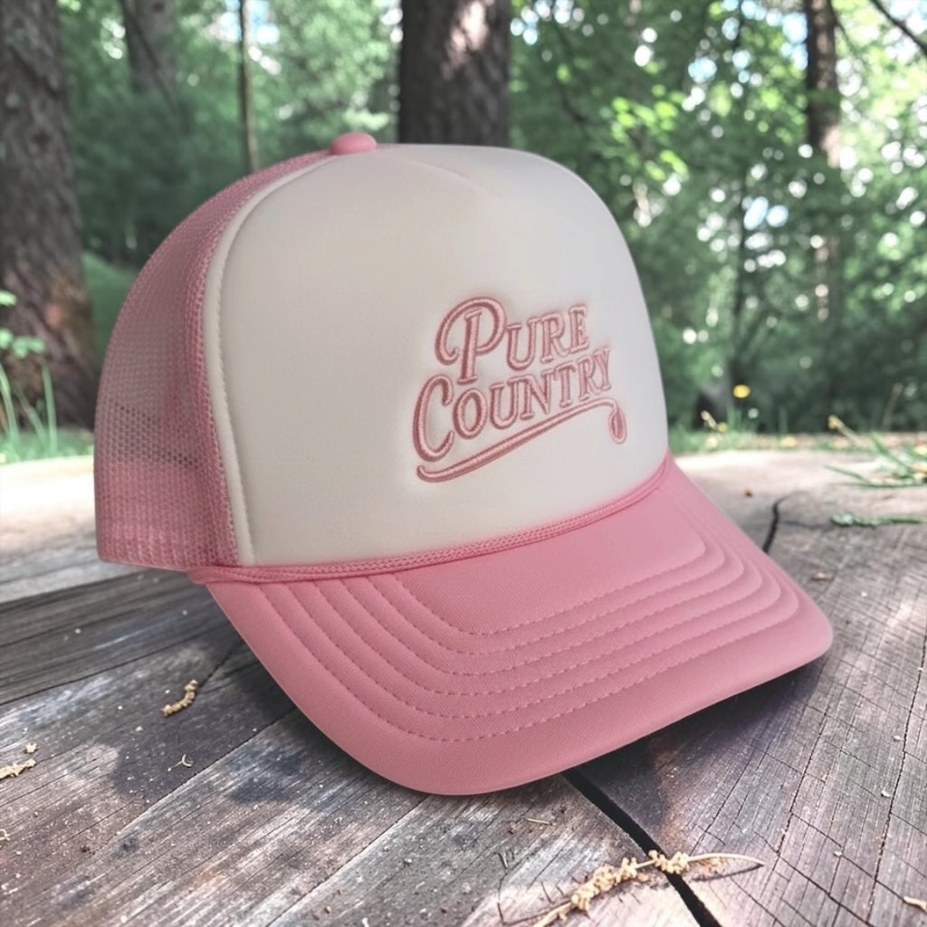 Pure Country Trucker Hat – Pink